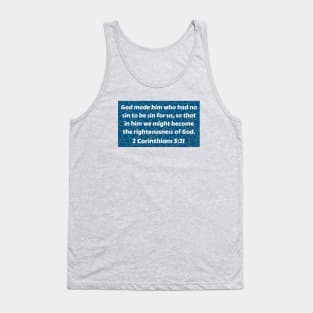 Bible Verse 2 Corinthians 5:21 Tank Top